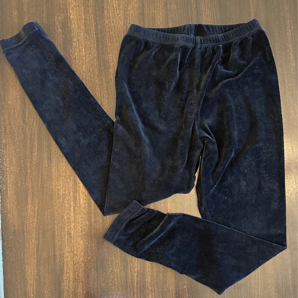 GMI Black Velour Leggings Women's Size Small